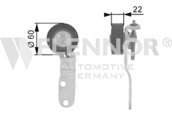 FLENNOR Deflection / Guide Pulley, v-ribbed belt Article number: FS23993 cheaply