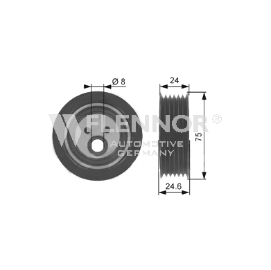 FLENNOR Tensioner pulley Article number: FS25908 cheaply