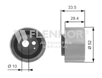 FLENNOR Timing belt tensioner pulley Article number: FS63491 cheaply
