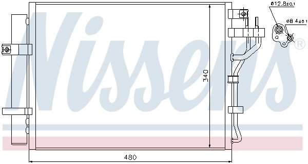NISSENS Air conditioning condenser Article number: 940219 cheaply