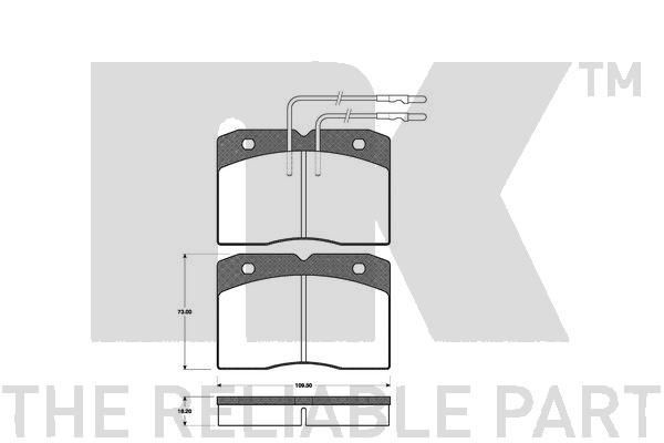 NK Brake pad set Article number: 222323 cheaply