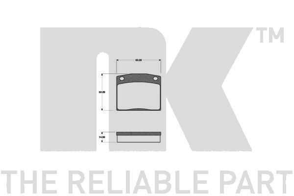 NK Brake pad set Article number: 222601 cheaply