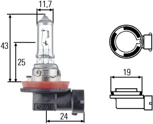 HELLA Headlight bulb Article number: 8GH 008 358-151 cheaply