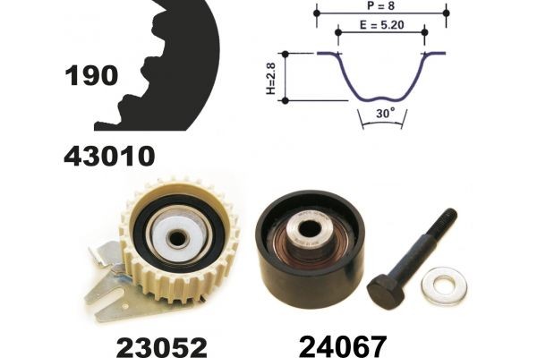 MAPCO Timing belt kit Article number: 23010 cheaply