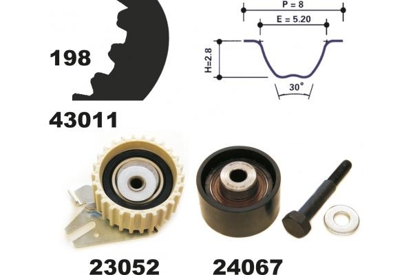 MAPCO Timing belt kit Article number: 23011 cheaply