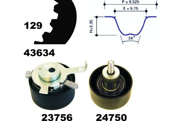 MAPCO Timing belt kit Article number: 23603 cheaply