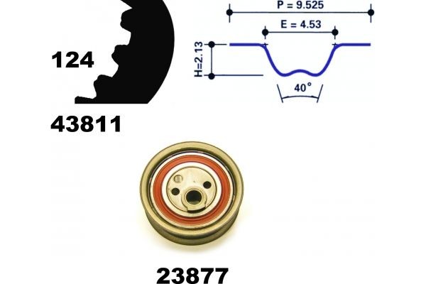MAPCO Timing belt kit Article number: 23825 cheaply