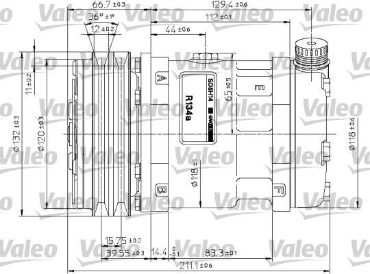 VALEO Compressor, air conditioning TM UNIVERSAL Article number: 815883 cheaply