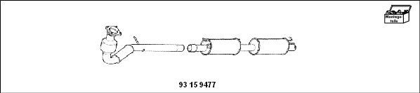 HJS Retrofit Kit, catalyst / soot particulate filter (combi-system Article number: 93 15 9477 cheaply