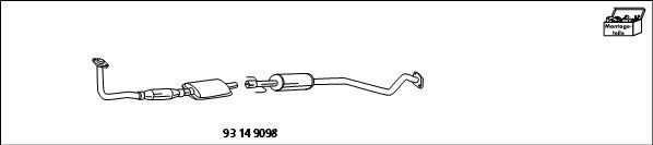 HJS Retrofit Kit, catalyst / soot particulate filter (combi-system Article number: 93 14 9098 cheaply