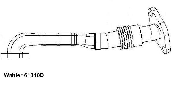 WAHLER Pipe, EGR valve Article number: 61010D cheaply
