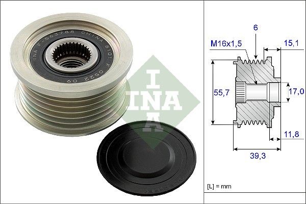 INA Alternator Freewheel Clutch Article number: 535 0249 10 cheaply