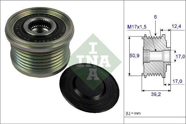 INA Alternator Freewheel Clutch Article number: 535 0247 10 cheaply