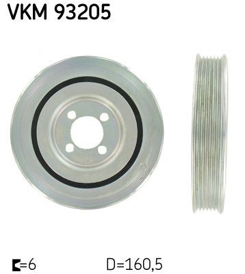 SKF Remskive, krumtapaksel Varenummer: VKM 93205 billige