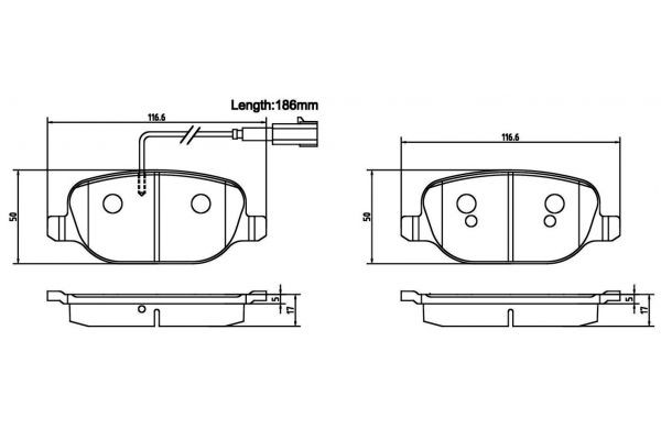 MAPCO Brake pad set Article number: 6907 cheaply