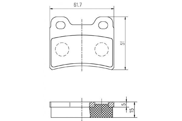 MAPCO Brake pad set Article number: 6880 cheaply