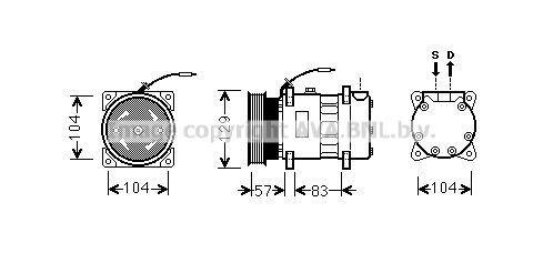 AVA COOLING SYSTEMS Air conditioning compressor Article number: RTK436 cheaply