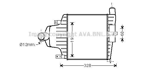 AVA COOLING SYSTEMS Intercooler Article number: OL4415 cheaply