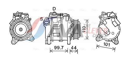 AVA COOLING SYSTEMS Engine radiator Article number: AU2005 cheaply