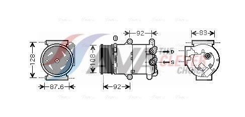 AVA COOLING SYSTEMS Engine radiator Article number: LC2091 cheaply