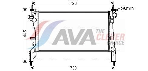 AVA COOLING SYSTEMS Engine radiator Article number: CNA2266 cheaply