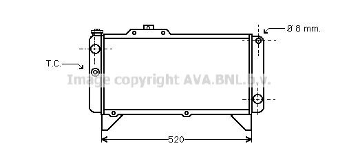 AVA COOLING SYSTEMS Engine radiator Article number: SI2020 cheaply