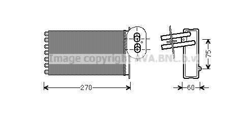AVA COOLING SYSTEMS Heater matrix Article number: VW6296 cheaply