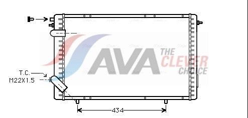 AVA COOLING SYSTEMS Engine radiator Article number: RTA2126 cheaply