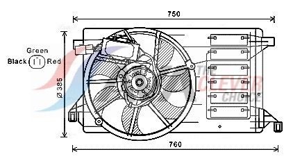 AVA COOLING SYSTEMS Køleventilator Varenummer: MZ7545 billige