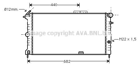 AVA COOLING SYSTEMS Engine radiator Article number: OL2190 cheaply