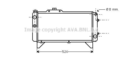 AVA COOLING SYSTEMS Radiaator, mootorijahutus Artikli number: SI2038 soodsalt