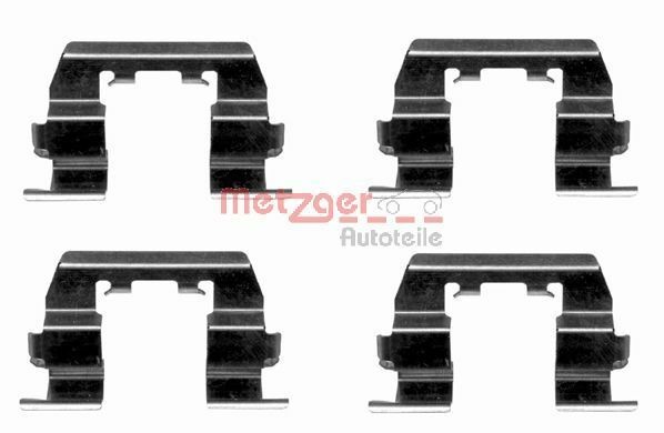 METZGER 109-1669 Monteringssæt til bremseklodser LANTRA 1.9 D 68 HK Diesel 2000