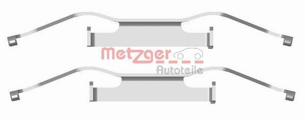 METZGER 109-1680 Monteringssæt til bremseklodser C4 1.2 PureTech 110 HK Benzin