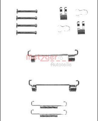 METZGER 105-0851 Tilbehørssæt, parkeringsbremsebakker PRIMASTAR 2.0 dCi 90 90 HK Diesel