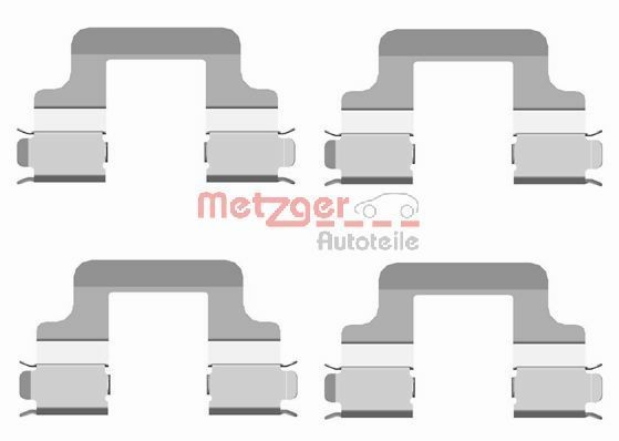 METZGER 109-1679 Monteringssæt til bremseklodser PASSAT 1.4 TSI 160 HK Benzin 2014