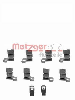 METZGER 109-1671 Monteringssæt til bremseklodser SWIFT 1.0 53 HK Benzin 2001