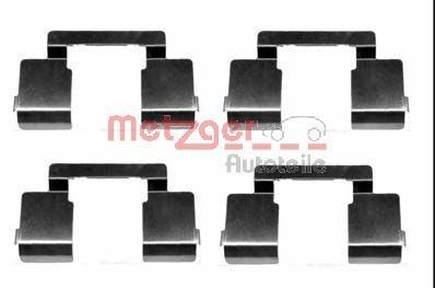 METZGER 109-1609 Lisakomplekt, ketaspiduriklotsid SCÉNIC 1.6 (JA00) 110 HP Bensiin 2003