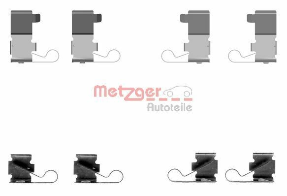 METZGER 109-1699 Priedų komplektas, diskinių stabdžių trinkelės RX 300 (MCU35_) 204 AG benzinas 2008
