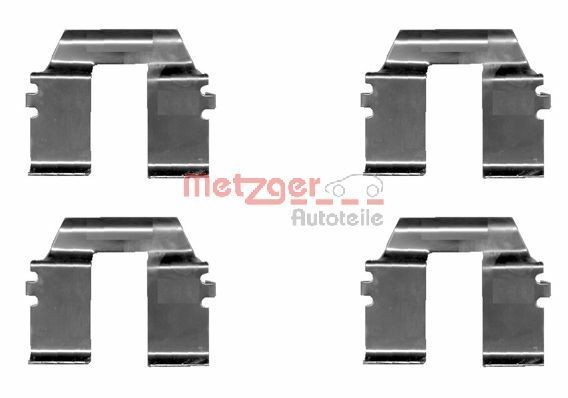 METZGER 109-1232 Monteringssæt til bremseklodser TRANSPORTER 1.9 D 61 HK Diesel 2003