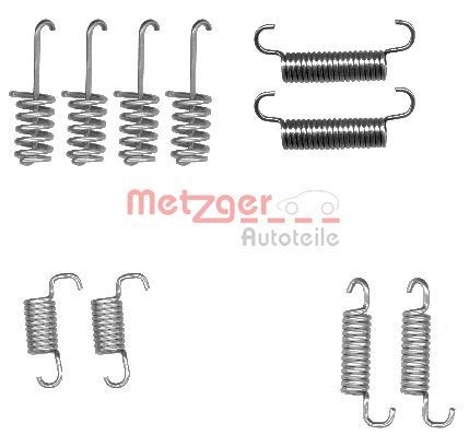 METZGER 105-0004 Tilbehørssæt, parkeringsbremsebakker MULTIVAN 2.0 TSI 4motion 204 HK Benzin