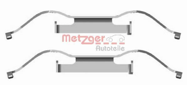 METZGER 109-1681 Monteringssæt til bremseklodser MULTIVAN 1.9 TDI 85 HK Diesel 2015