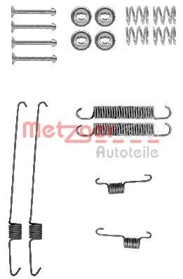 METZGER 105-0001 Tilbehørssæt, bremsebakker IGNIS 1.3 DDiS (RM413D) 70 HK Diesel