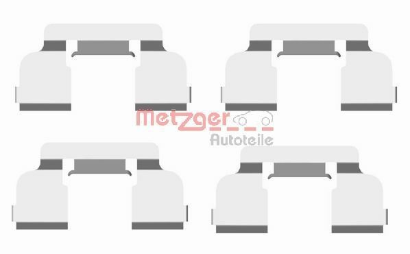 METZGER 109-1698 Monteringssæt til bremseklodser TWINGO 1.5 dCi 64 HK Diesel