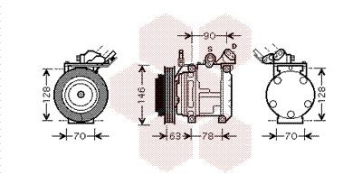 VAN WEZEL Air conditioning compressor Article number: 5300K442 cheaply