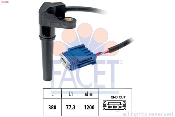 FACET RPM Sensor, automatic transmission Article number: 9.0618 cheaply