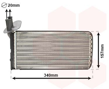 VAN WEZEL Heater matrix Article number: 58006097 cheaply