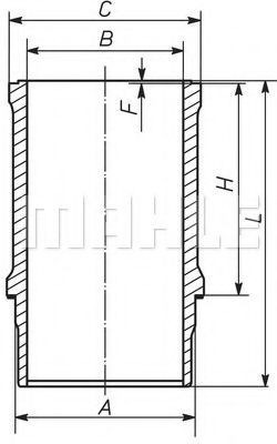 MAHLE ORIGINAL 021WN28 Cylinderforing 12 1.3 54 HK Benzin 1983