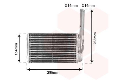 VAN WEZEL Heater matrix Article number: 18006163 cheaply