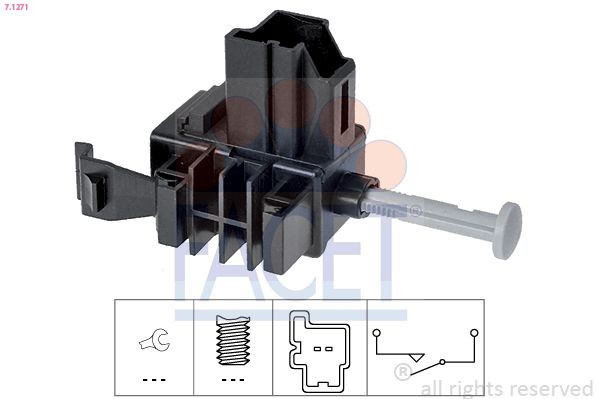 FACET 7.1271 Switch, clutch control (cruise control) C-MAX 2.0 TDCi 133 PS Diesel 2010
