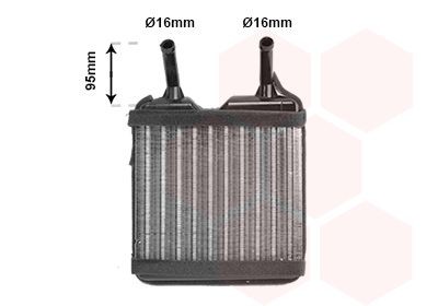 VAN WEZEL Heater matrix Article number: 37006160 cheaply